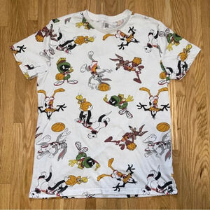 Aeropostale x Space Jam | A New Legacy Characters Print White Graphic Tee Size L